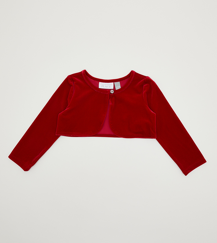 Buy The Children's Place Velour Crop Shrug In Red 6thStreet UAE