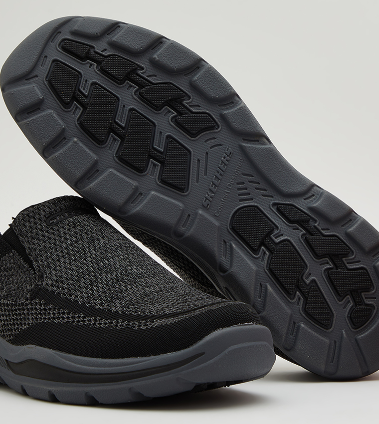Buy Skechers ARCH FIT MOTLEY Knitted Clogs In Black | 6thStreet Qatar
