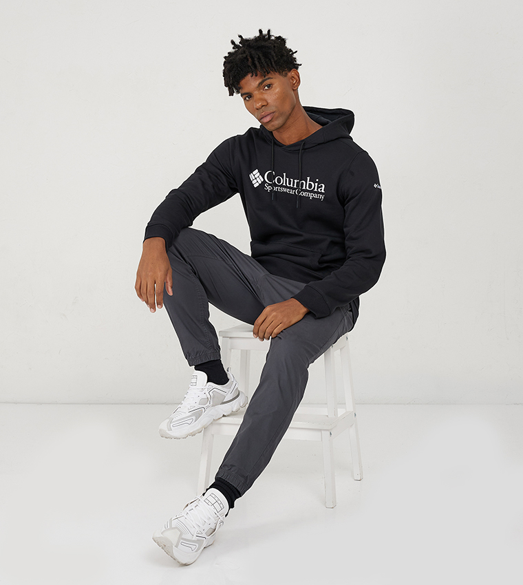 Logo Print Long Sleeves Hoodie