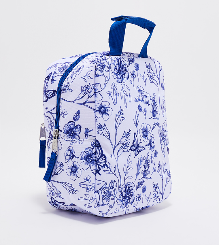 Butterfly Printed Logo Badge Backpack