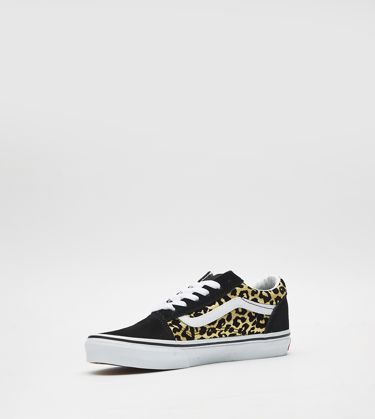 Printed Logo Detail Lace-Up Sneakers
