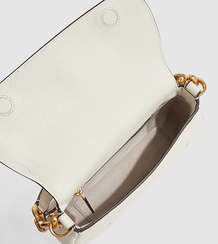 Textured Flap Closure Shoulder Bag