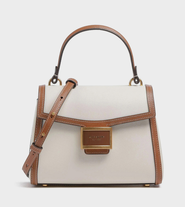 Textured Flap Top Handle Bag