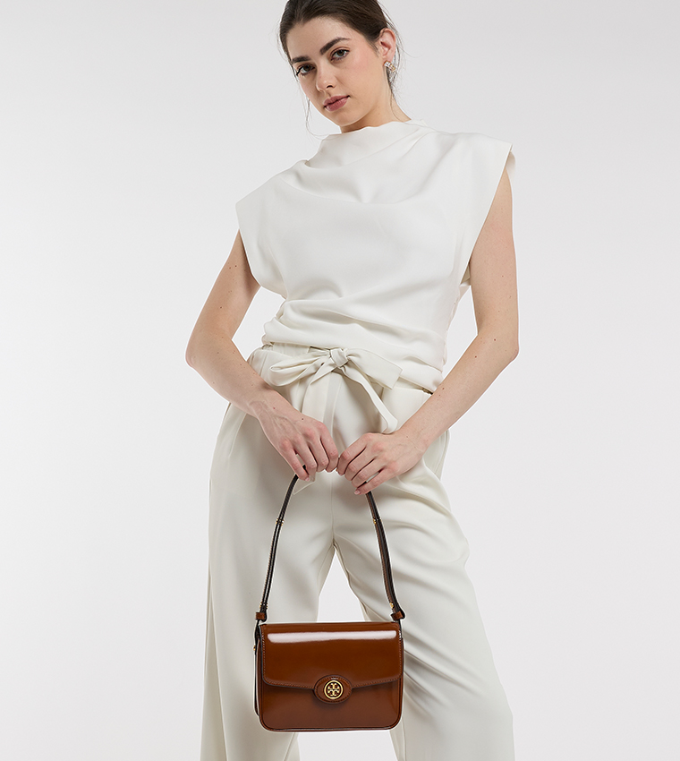 ROBINSON SPAZZOLATO Textured Flap Convertible Shoulder Bag