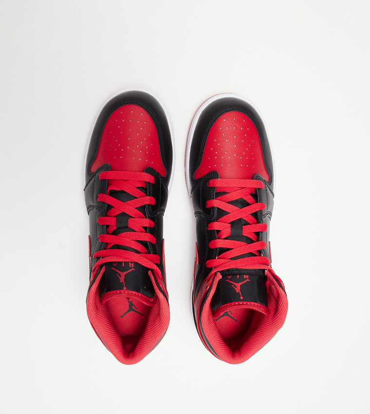 Buy Nike Jordan 1 Mid Top Sneakers In Red | 6thStreet UAE