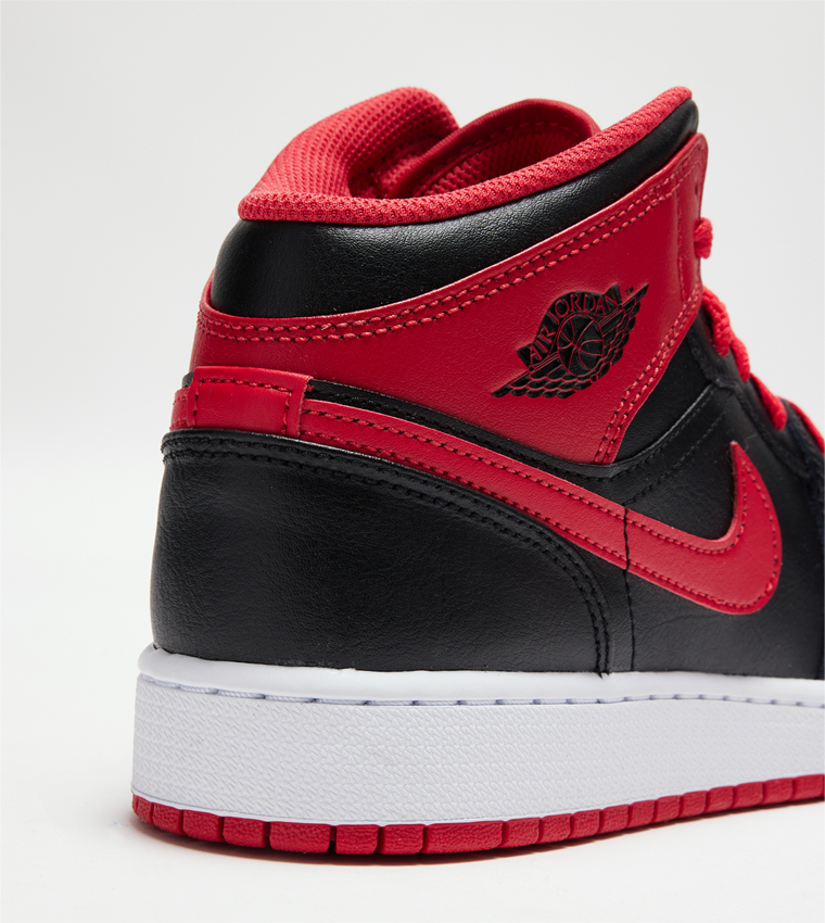 Buy Nike Jordan 1 Mid Top Sneakers In Red 6thStreet Bahrain