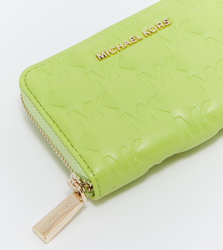 Buy Michael Kors Logo Embossed Wallet In Green 6thStreet Saudi