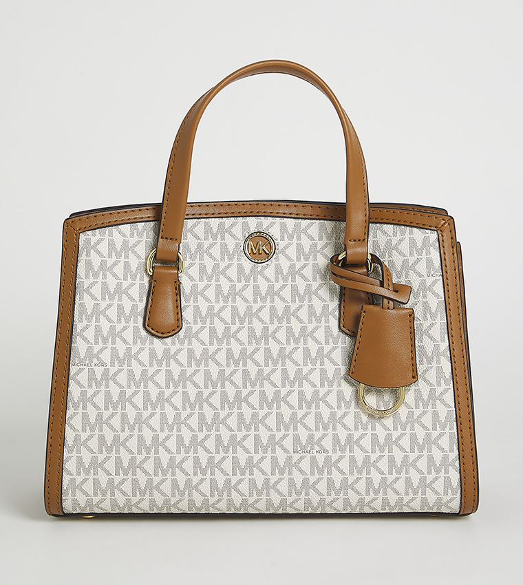 Monogram Patterned Satchel Bag