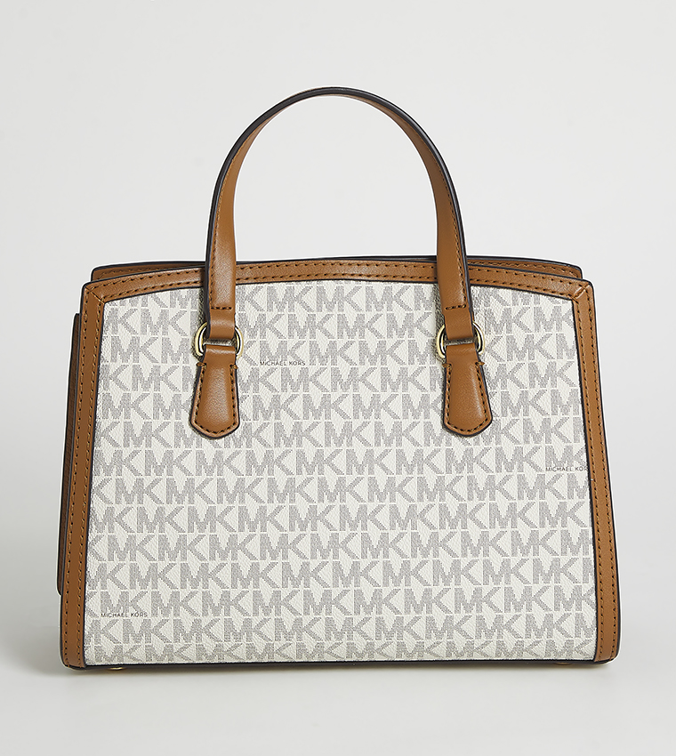 Monogram Patterned Satchel Bag