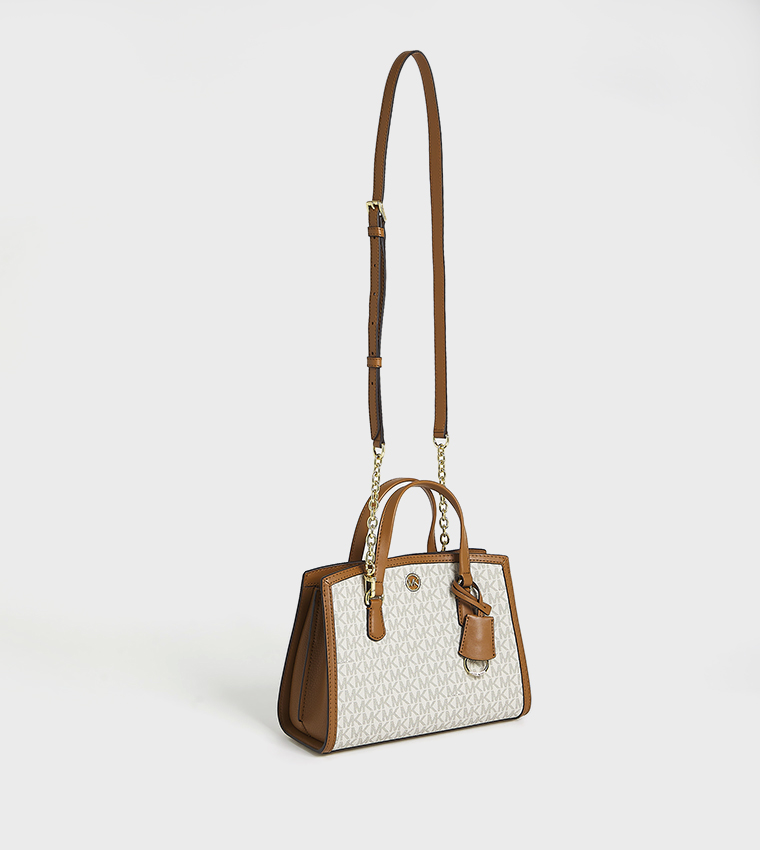 Monogram Patterned Satchel Bag