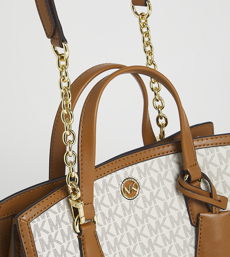 Monogram Patterned Satchel Bag