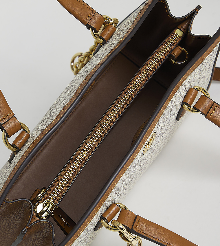 Monogram Patterned Satchel Bag