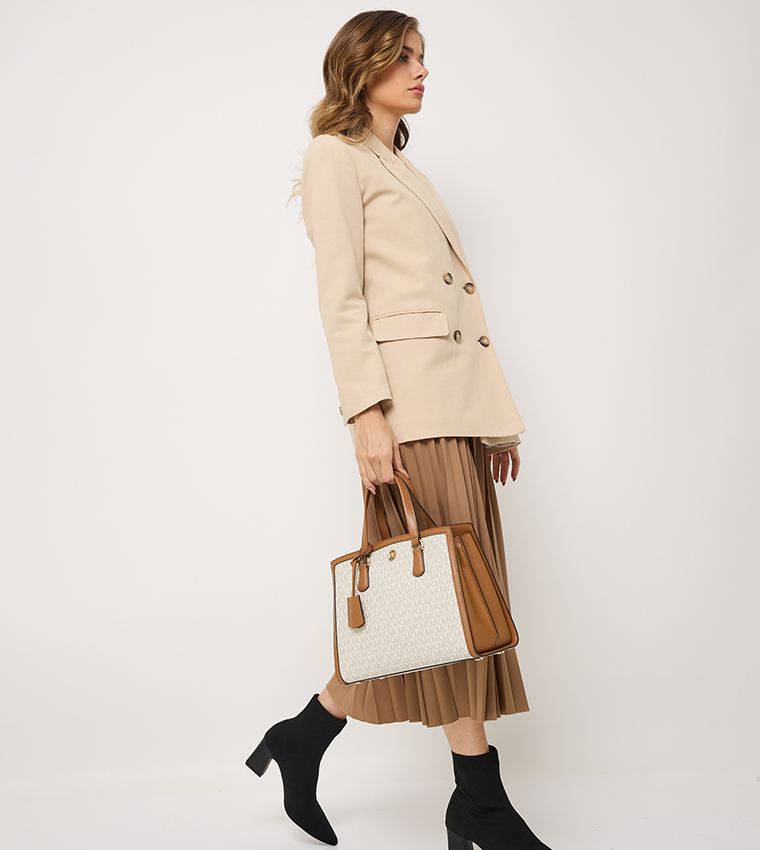 Monogram Patterned Tote Bag