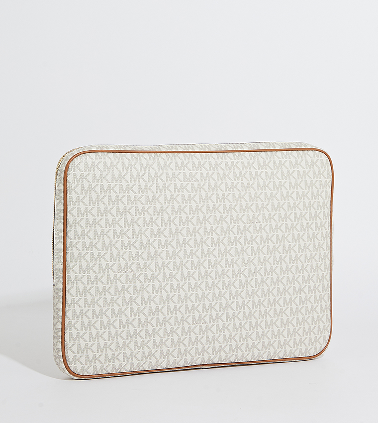 Buy Michael Kors Logo Monogram Laptop Sleeve In Beige 6thStreet UAE