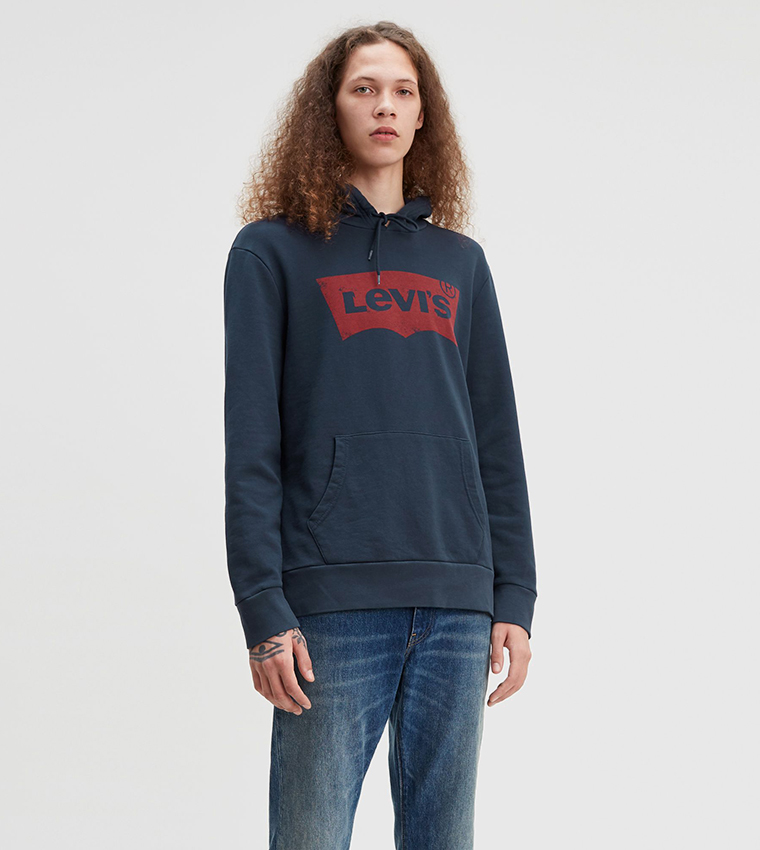 Buy Levi's Graphic Pullover Hoodie In Blue | 6thStreet Kuwait