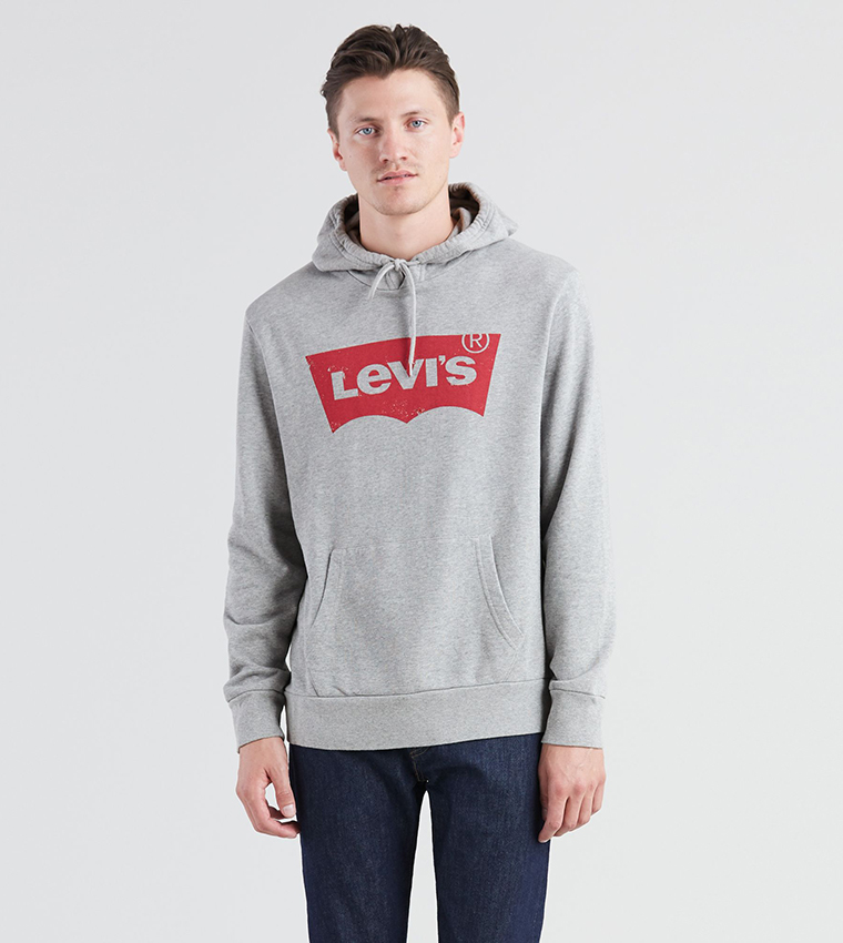 Buy Levi's Graphic Pullover Hoodie In Grey | 6thStreet Kuwait