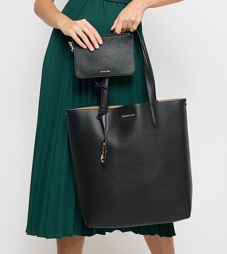 ELIZA Textured Tote Bag with Card Holder