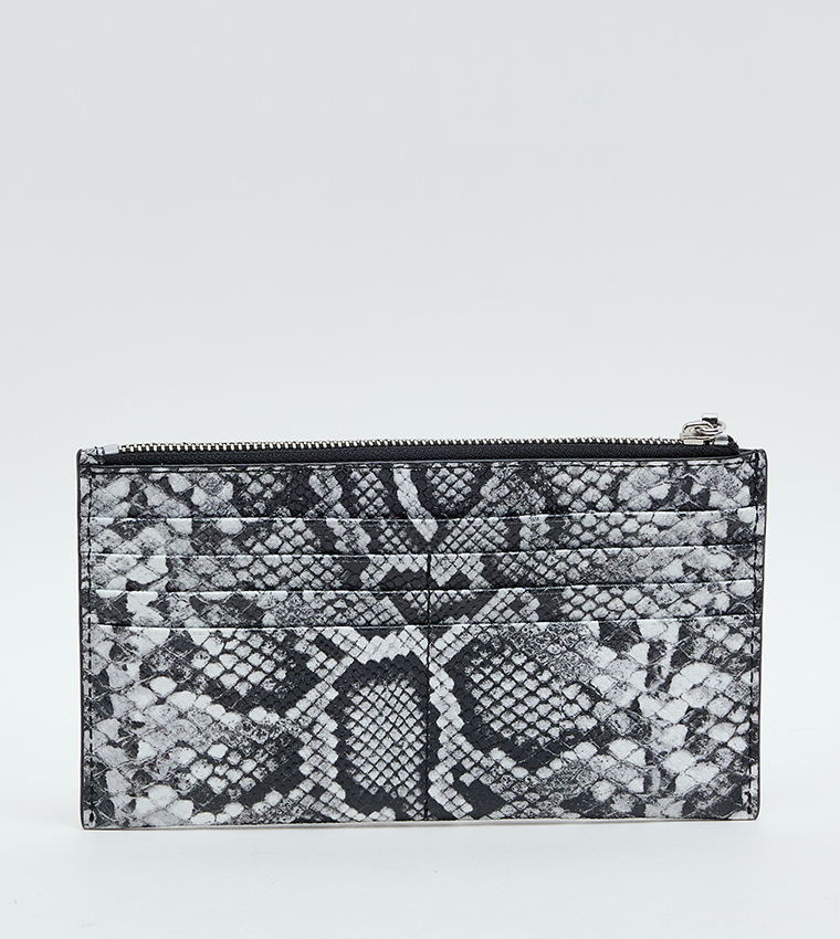 Snakeskin Zippered Wallet
