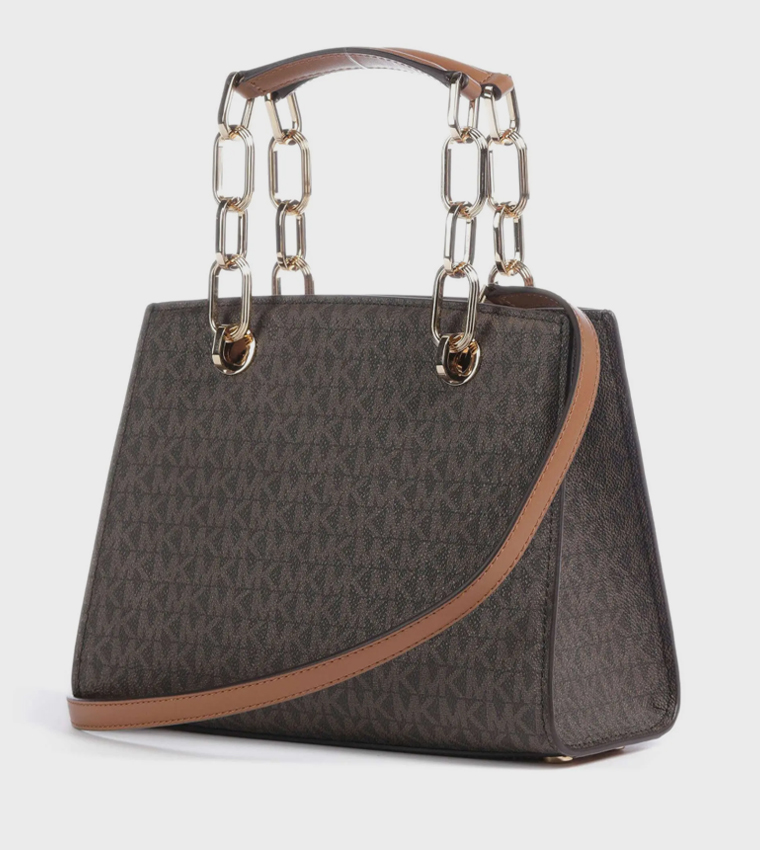 Monogram Patterned Satchel Bag