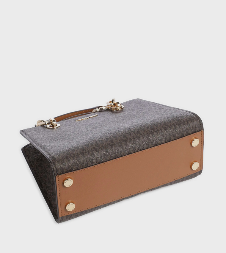 Monogram Patterned Satchel Bag