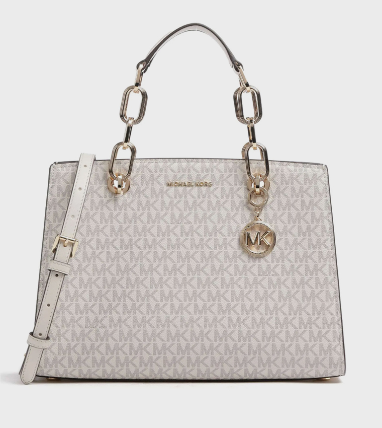 Monogram Patterned Satchel Bag