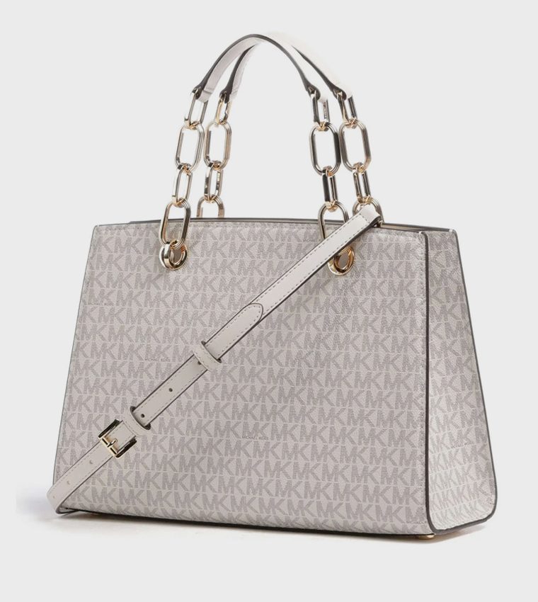 Monogram Patterned Satchel Bag