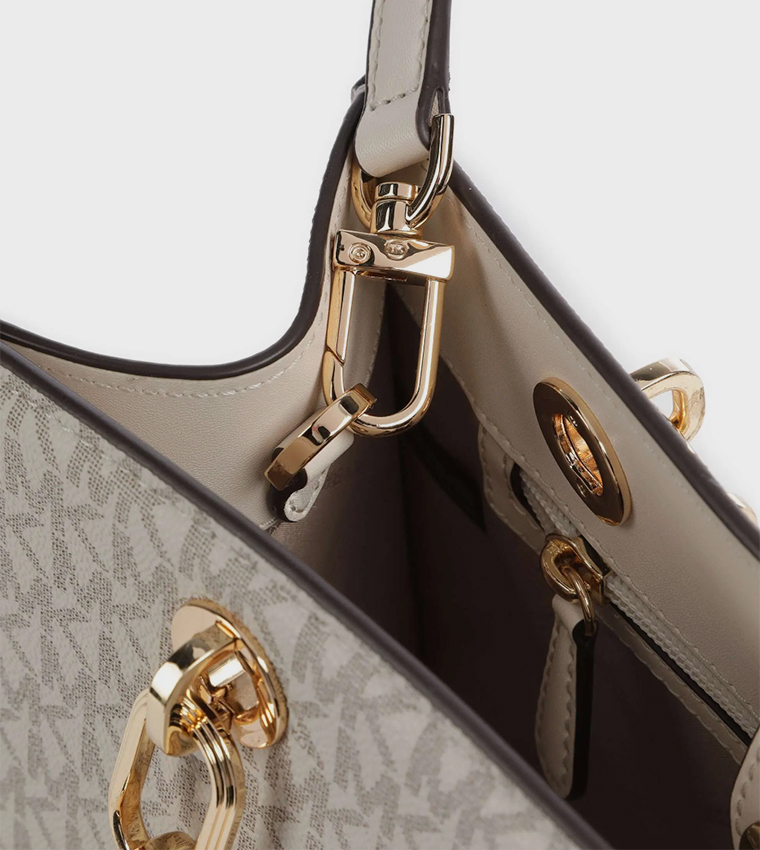 Monogram Patterned Satchel Bag