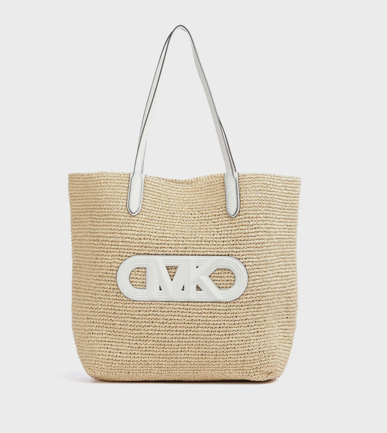Signature Raffia Shoulder Bag