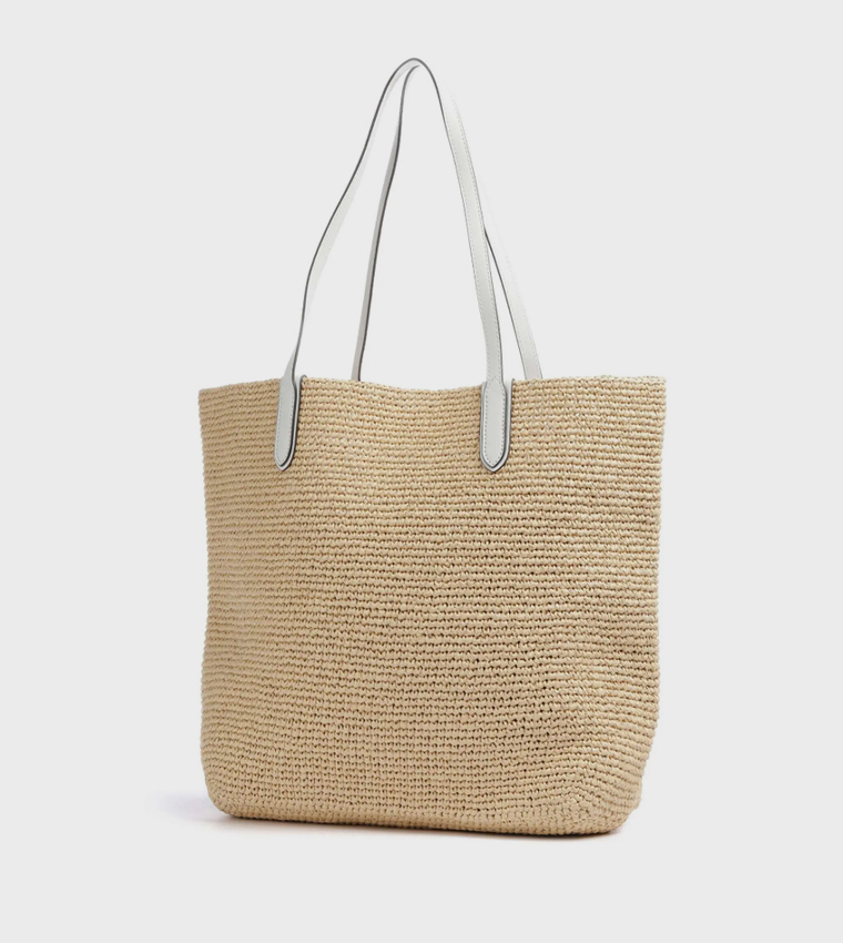 Signature Raffia Shoulder Bag