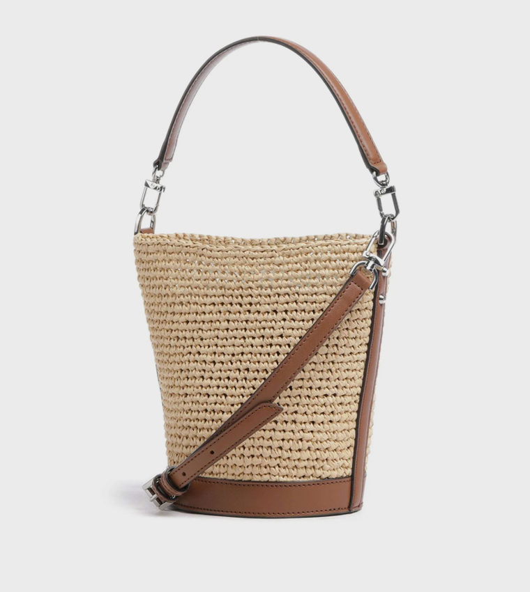 Raffia Bucket Bag