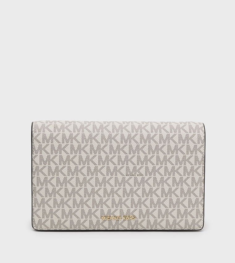 JET SET Monogram Patterned Flap Crossbody Bag