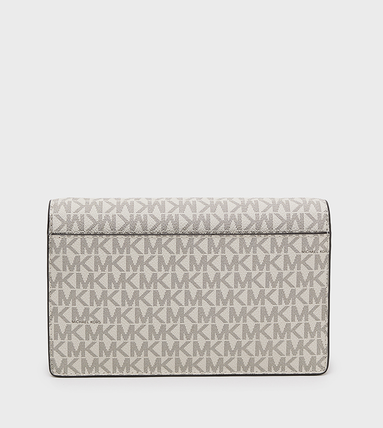 JET SET Monogram Patterned Flap Crossbody Bag