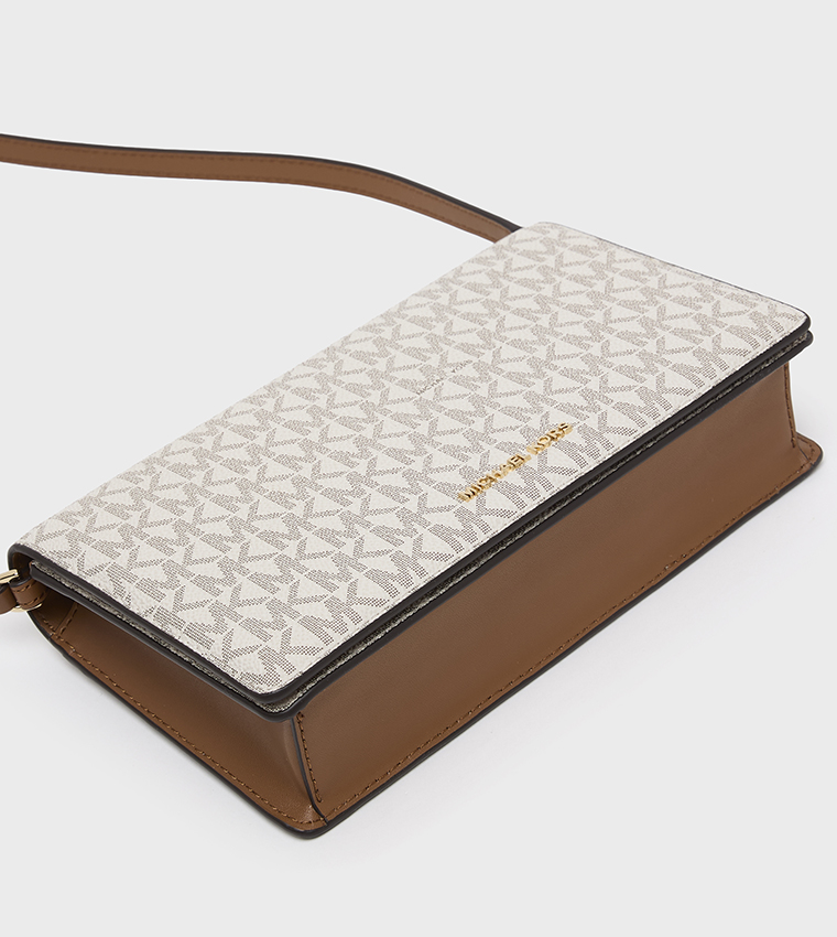 JET SET Monogram Patterned Flap Crossbody Bag