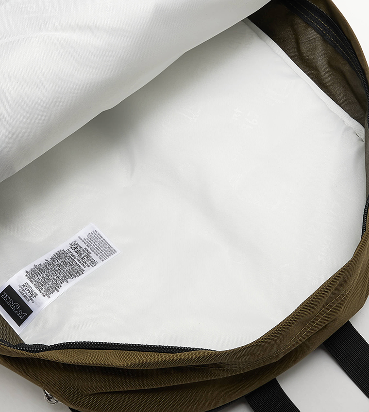 Logo Badge Zipper Backpack