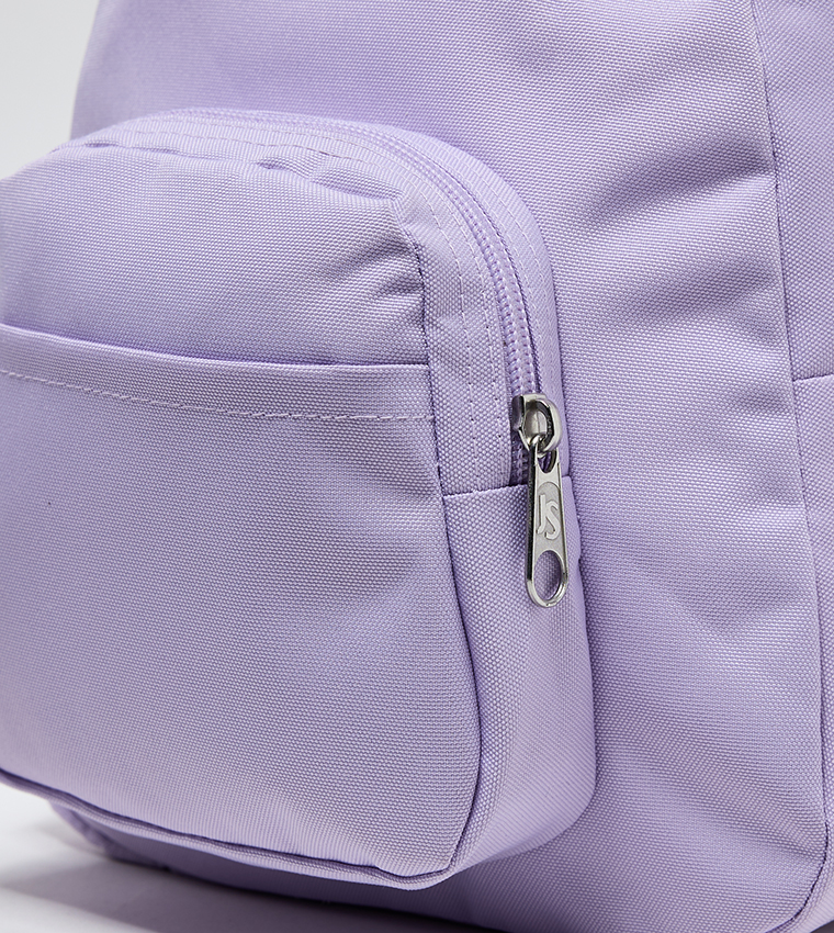 Label Detail Front Pocket Backpack
