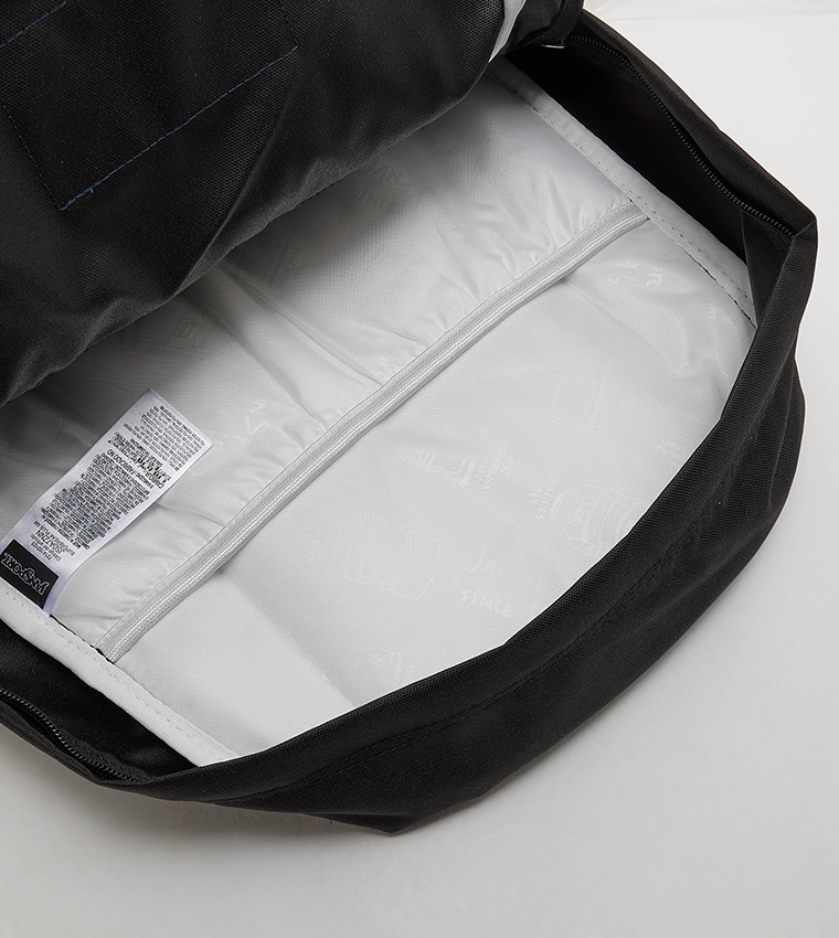 Logo Badge Zipper Backpack
