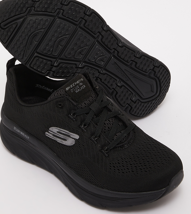 moco fascismo Influencia Buy Skechers D'LUX WALKER Mid Top Sneakers In Black | 6thStreet Kuwait
