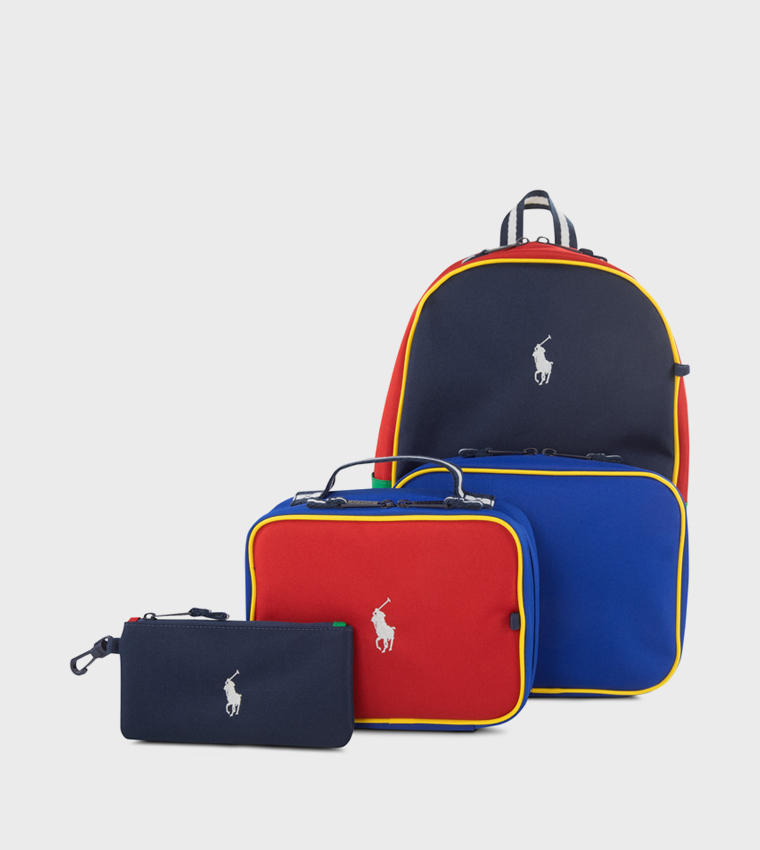RLAN Color Block Combo Backpack Set