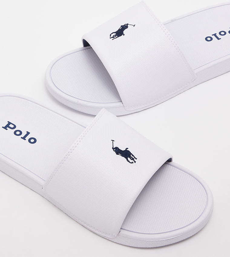 White 2025 polo sliders