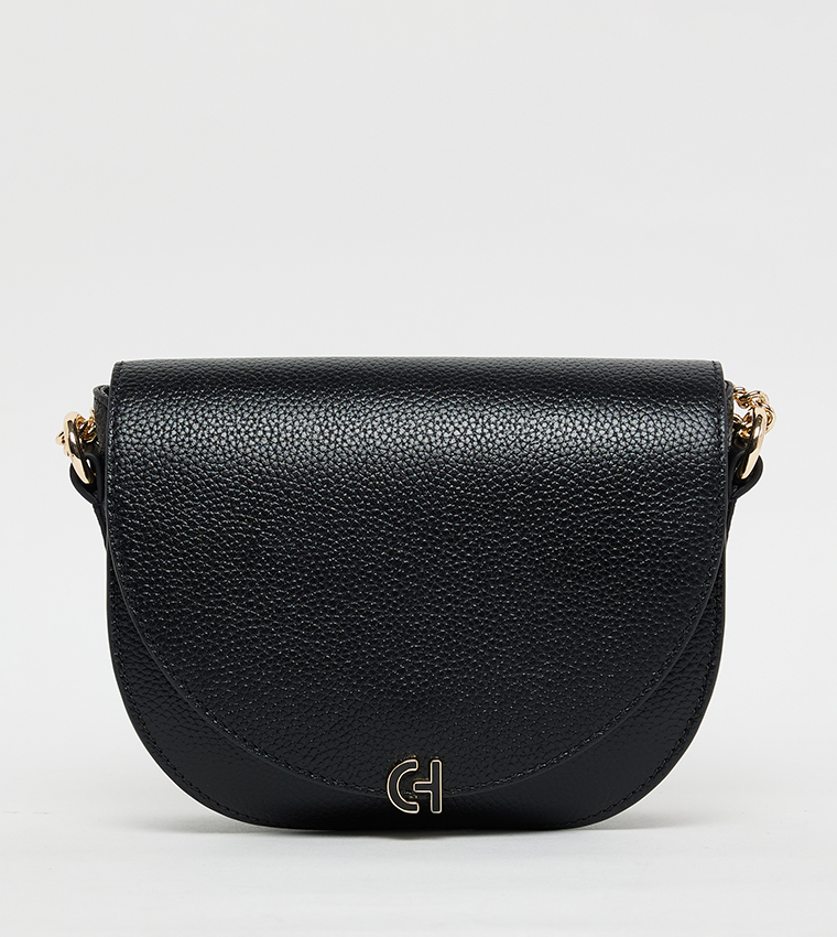 EVIE Textured Flap Saddle Bag