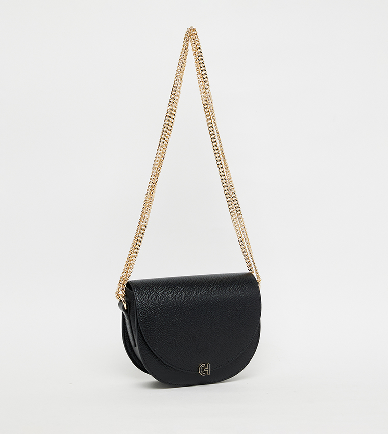 EVIE Textured Flap Saddle Bag