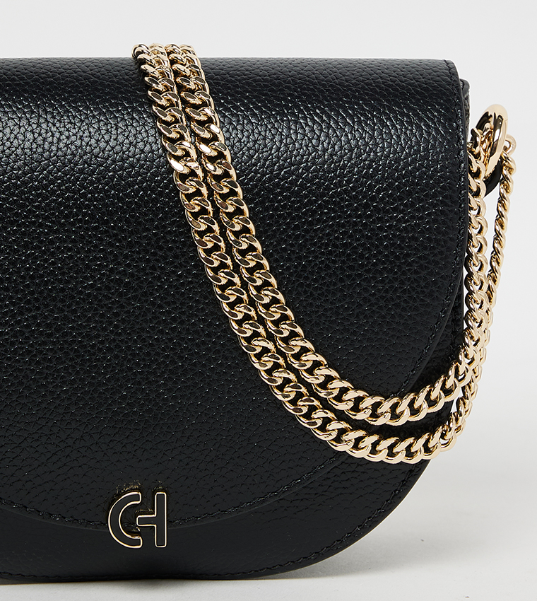 EVIE Textured Flap Saddle Bag
