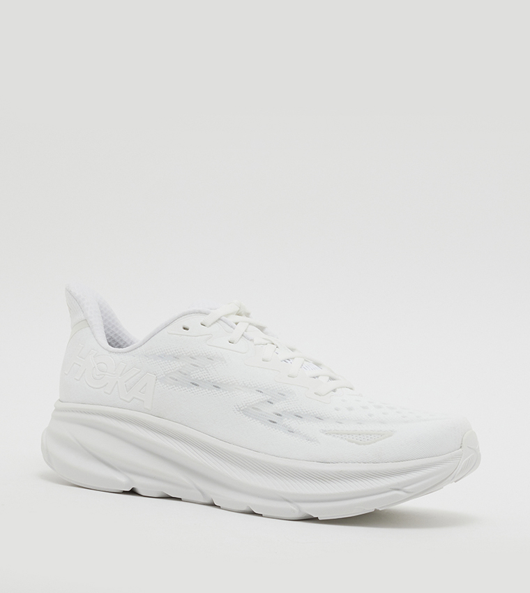 Buy Hoka Clifton 9 Lace Up Running Shoes In White | 6thStreet Kuwait