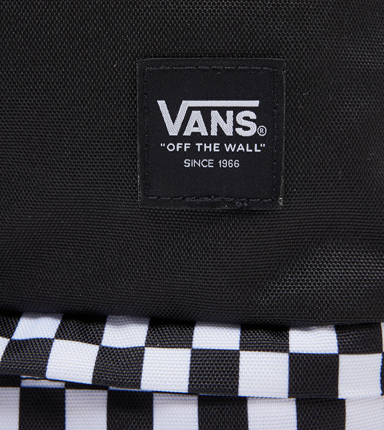 Vans Solo Checkerboard Detail Tote Bag in Black and White