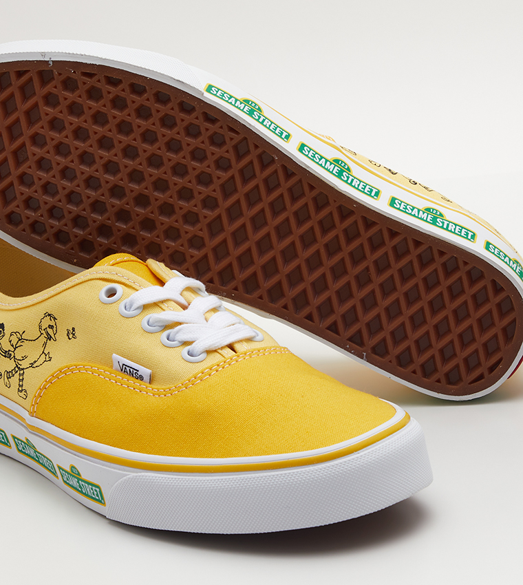 Yellow lace up sales vans