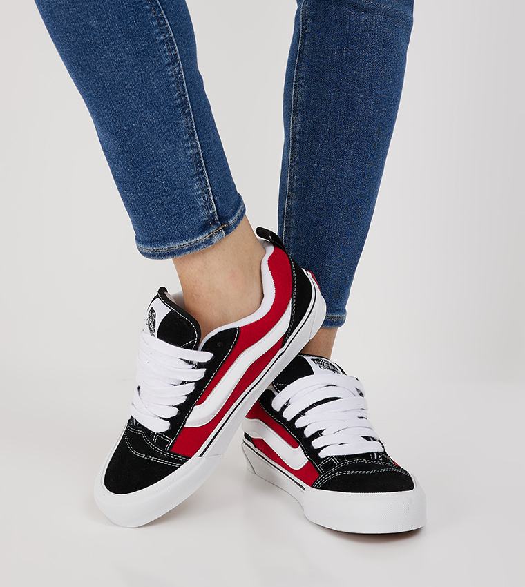 Buy Vans KNU SKOOL Color Block Lace Up Sneakers In Red 6thStreet UAE