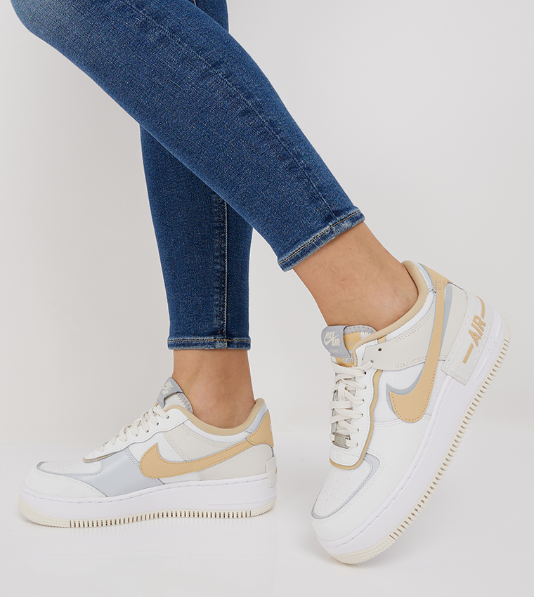 Buy Nike AF1 Shadow Platform Sneakers In White 6thStreet Bahrain