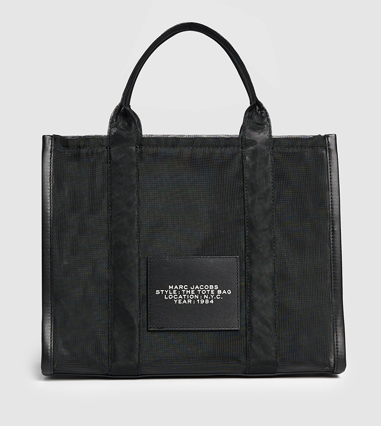 Appliqued Mesh Tote Bag