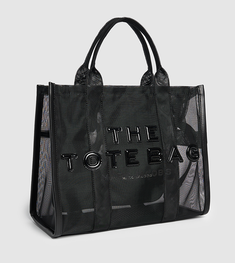Appliqued Mesh Tote Bag