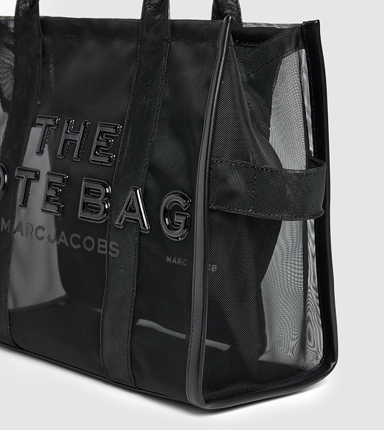 Appliqued Mesh Tote Bag